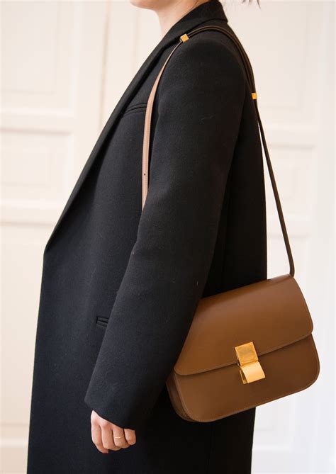 brown celine box|Celine leather handbags.